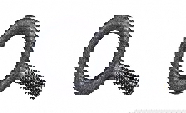 Lifting Eye Bolt: Without Shoulder, 1,300 lb Capacity, 3/8-16 Thread, Grade C-1030/C-1035 Steel